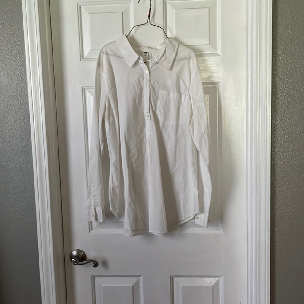Maternity Button Up White Blouse